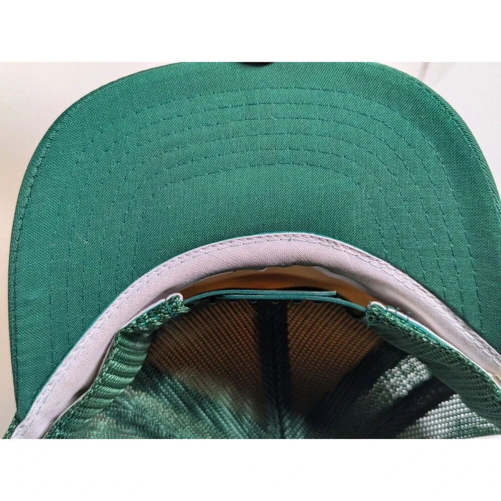 Vintage Idaho First The Bank Mesh Snapback Trucker Hat Sport Cap Green White